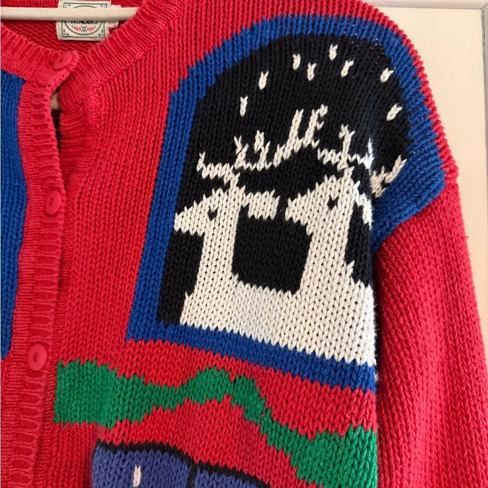 Vintage Boston Traders Ugly Christmas Sweater Snowman Winter Size XL